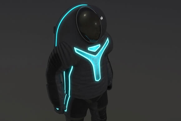 Electroluminescent wiring and patches form the suit’s flashiest components—recalling the visual effects of suits worn in Tron, if not the fit. NASA says such lighted features might serve to more easily identify crew members.