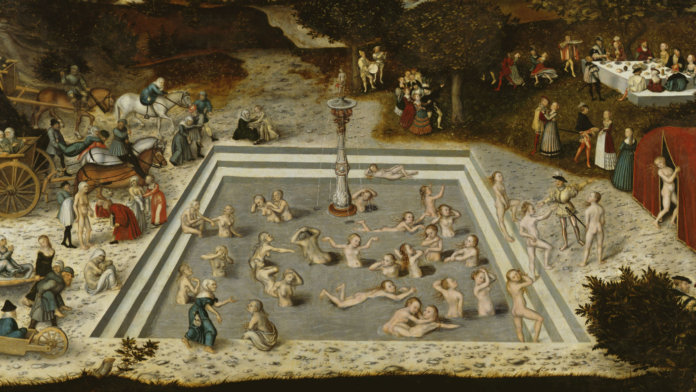 The-Fountain-of-Youth-immortality-painting-by-Lucas Cranach-Der-Jungbrunnen-Gemäldegalerie-Berlin