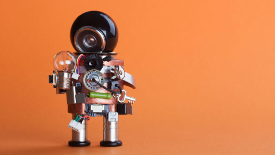 robot-staring-at-light-bulb-orange