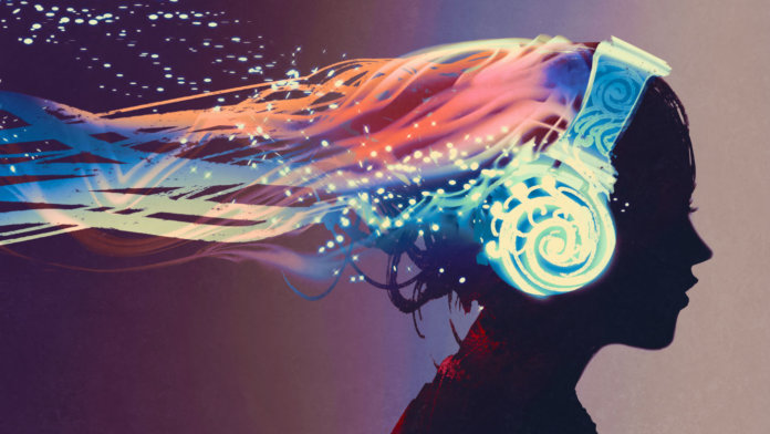 tech-imagination-age-illustration-woman-magic-glowing-headphones