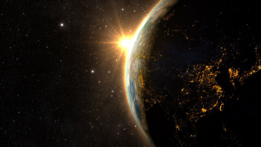 world-still-getting-better-future-sunrise-planet-earth-spectacular-sunset-satellite-view