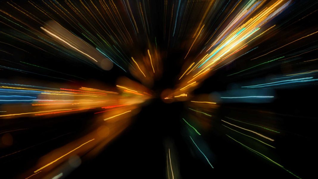 soaring speed abstract light at night