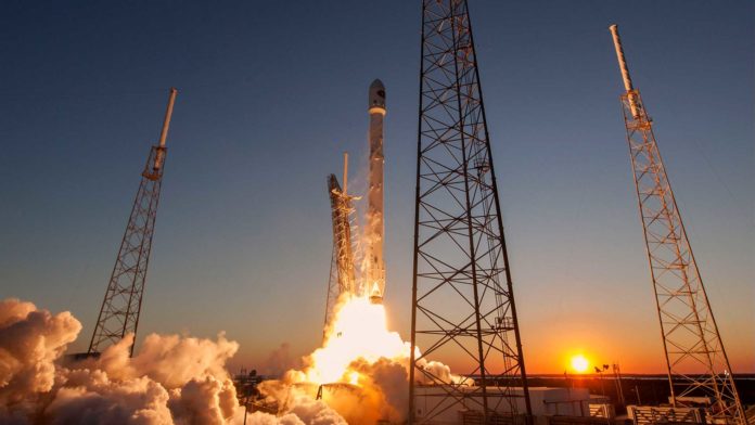Falcon 9 liftoff carrying DSCOVR satellite