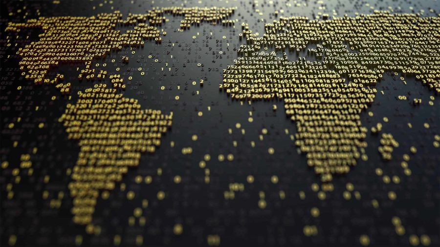 World map numbers global finance