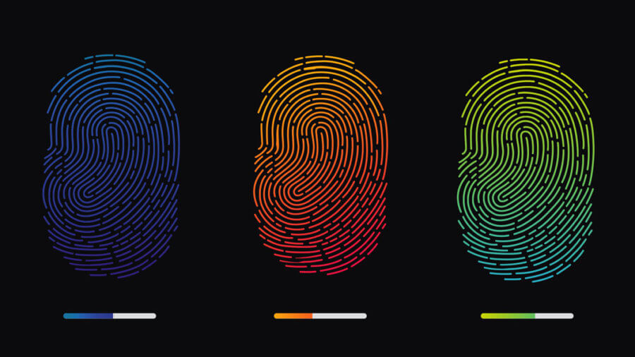 colorful digital fingerprints illustration