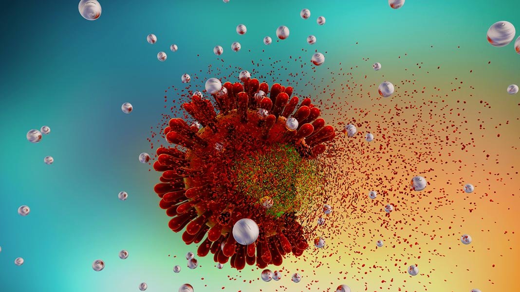 HIV virus AIDS digital illustration