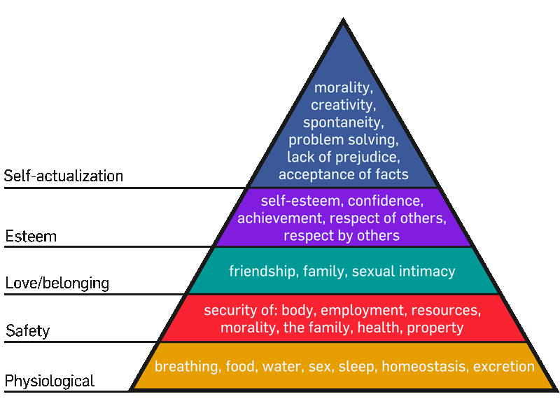 Maslow's Hierarchy of needs perspectives