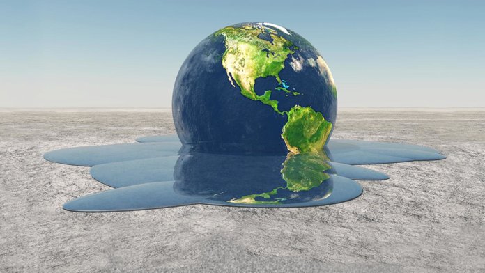 earth melting into water Environment climate change