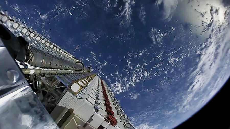 SpaceX Starlink mission in space
