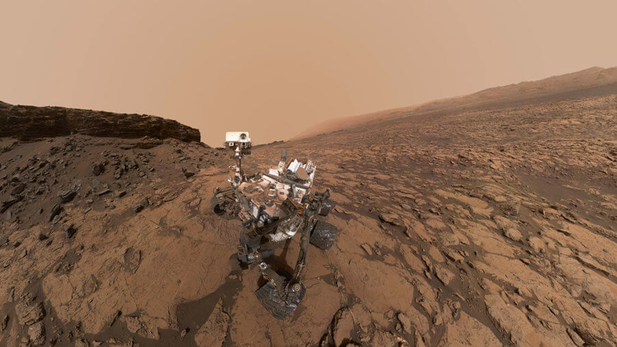NASA Curiosity rover on Mars space