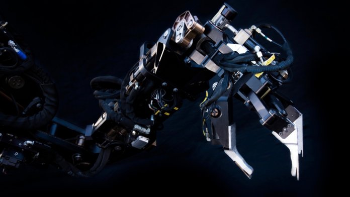 exoskeleton sarcos robotics robotic end effector black background