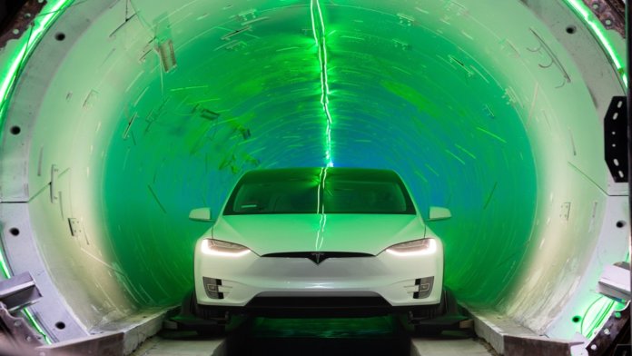 Elon Musk Boring Company tunnel Vegas transit