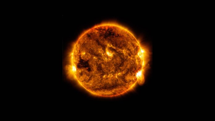 fusion energy sun solar flare orange yellow black fusion nasa