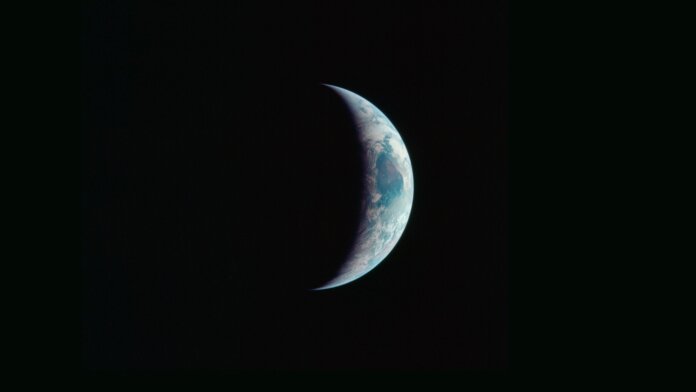 earth day 50 crescent earth from space apollo