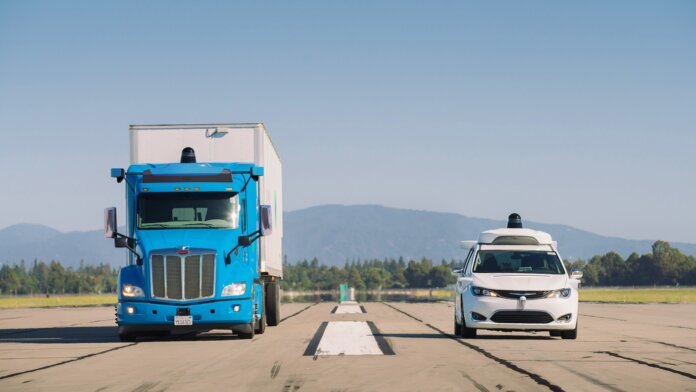 Waymo driverless truck self-driving car