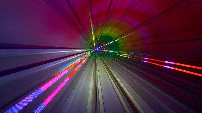 internet speed record colorful lines time lapse lights speed