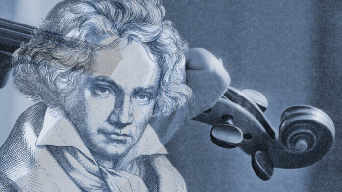 AI completing beethoven's 10th symphony violinist playing with beethoven