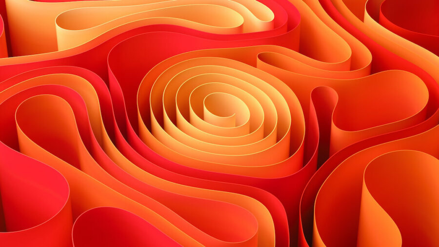 tech stories colorful orange red paper design