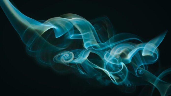 tech stories blue grey smoke curling