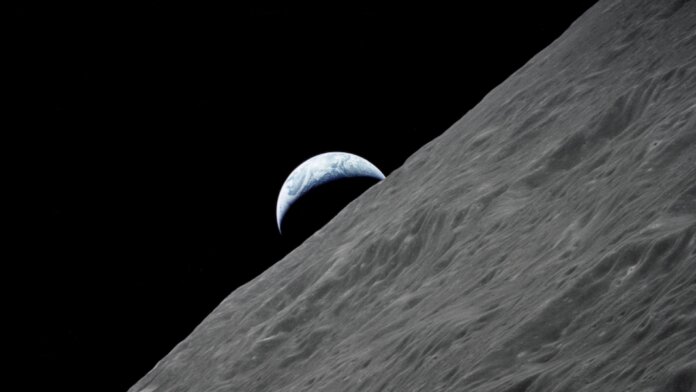 radio emissions from earth crescent earth from moon nasa