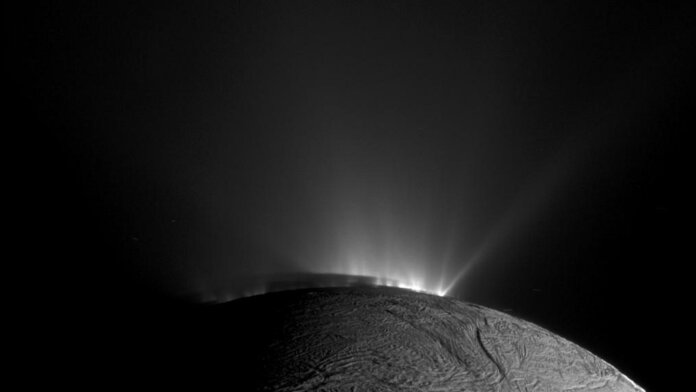 Enceladus south pole Saturn space planets